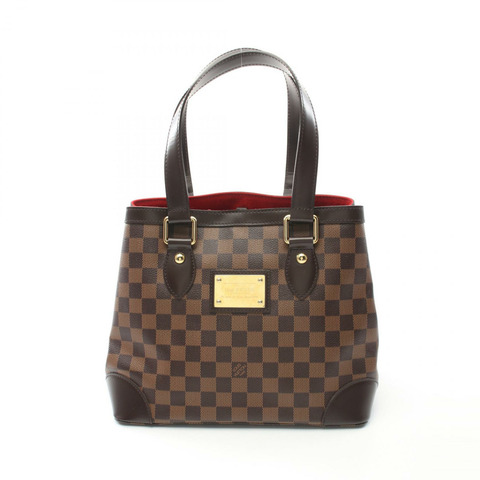 LOUIS VUITTON Hampstead PM 手提包 N51205 Damier 帆布 棕色 Ebene 二手