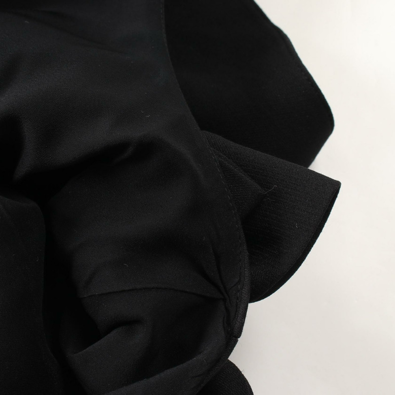 Valentino 洋裝 UB3VAT911CF 羊毛絲綢黑色二手女款 #40-6