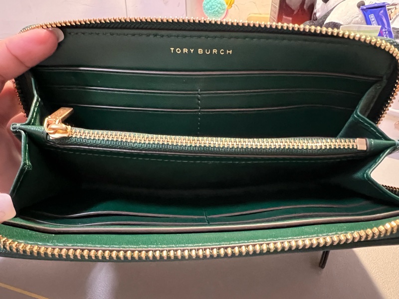 ToryBurch小羊皮菱格紋長夾-10