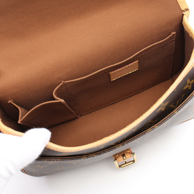 LOUIS VUITTON Sologne 斜背包 M42250 Monogram 帆布 棕色 二手-2