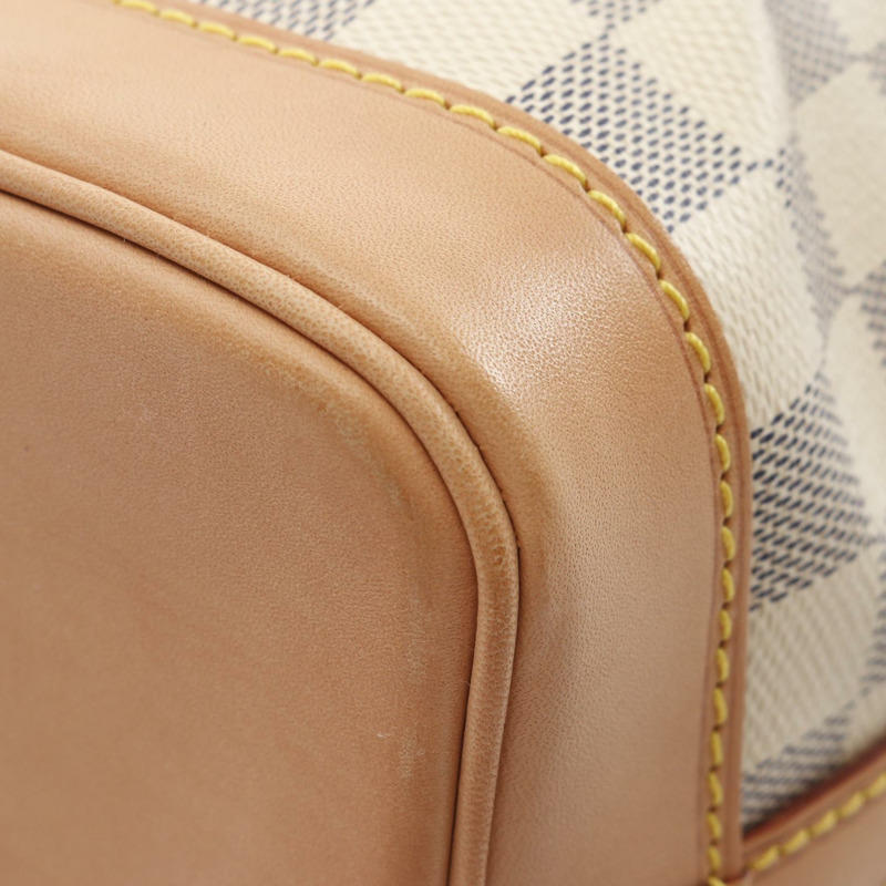 LOUIS VUITTON Noe BB 單肩斜背包抽繩包 N41220 Damier Azur 二手-5