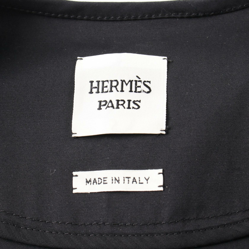 HERMES Serie 紐帶無色外套 H5E0163DA334 棉黑色二手女款-2