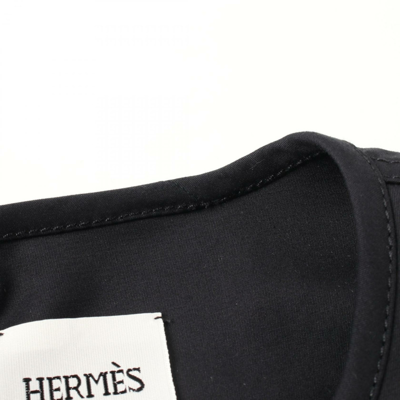 HERMES Serie 紐帶無色外套 H5E0163DA334 棉黑色二手女款-7