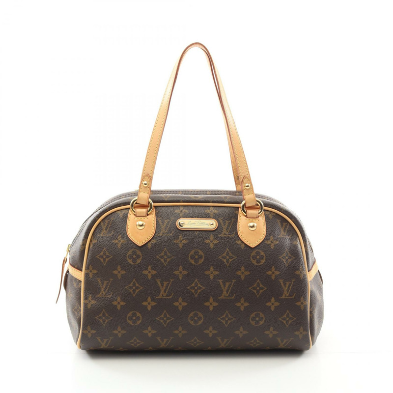 LOUIS VUITTON Montorgueil PM 單肩包 M95565 Monogram 帆布 棕色 二手 LV-0