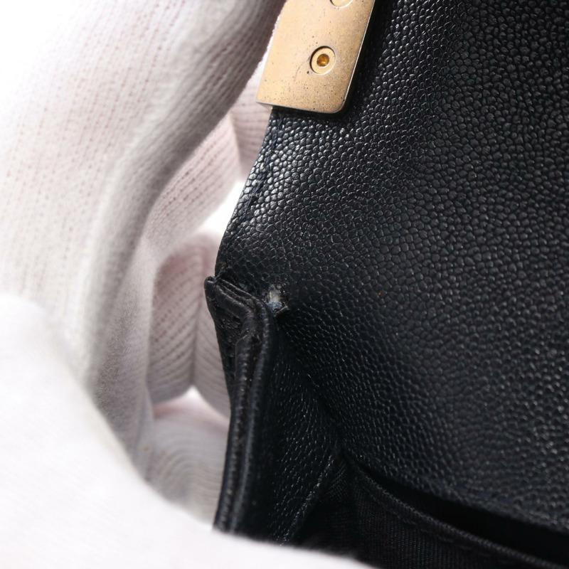 香奈兒 Boy Chanel 小號鏈條單背包 A67085 皮革 海軍藍 二手-5