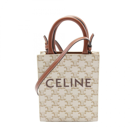 CELINE Mini Vertical Cabas Triomphe 手提單肩斜背包 194372BZK 帆布
