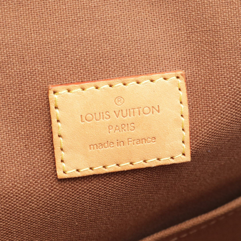 LOUIS VUITTON Lockit 橫向托特包 M40104 Monogram 帆布 棕色 二手 女款-3
