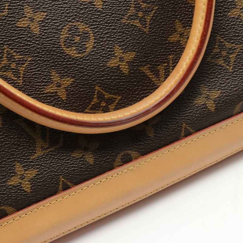 LOUIS VUITTON Lockit 橫向托特包 M40104 Monogram 帆布 棕色 二手 女款-8