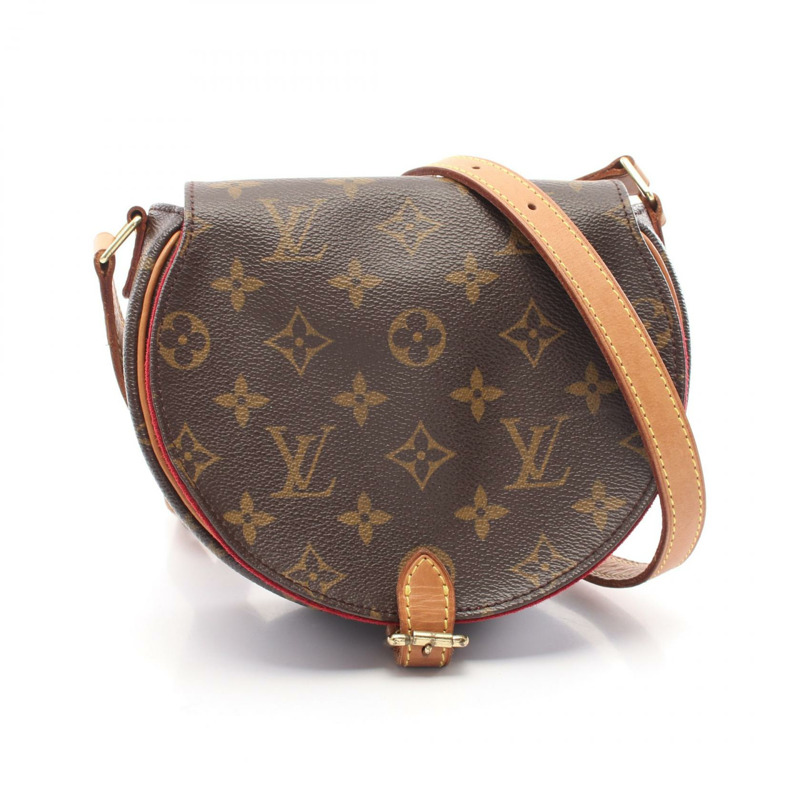 LOUIS VUITTON Tamburan 單肩包 M51179 Monogram 帆布皮革棕色二手 LV-0