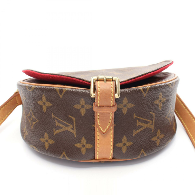 LOUIS VUITTON Tamburan 單肩包 M51179 Monogram 帆布皮革棕色二手 LV-5