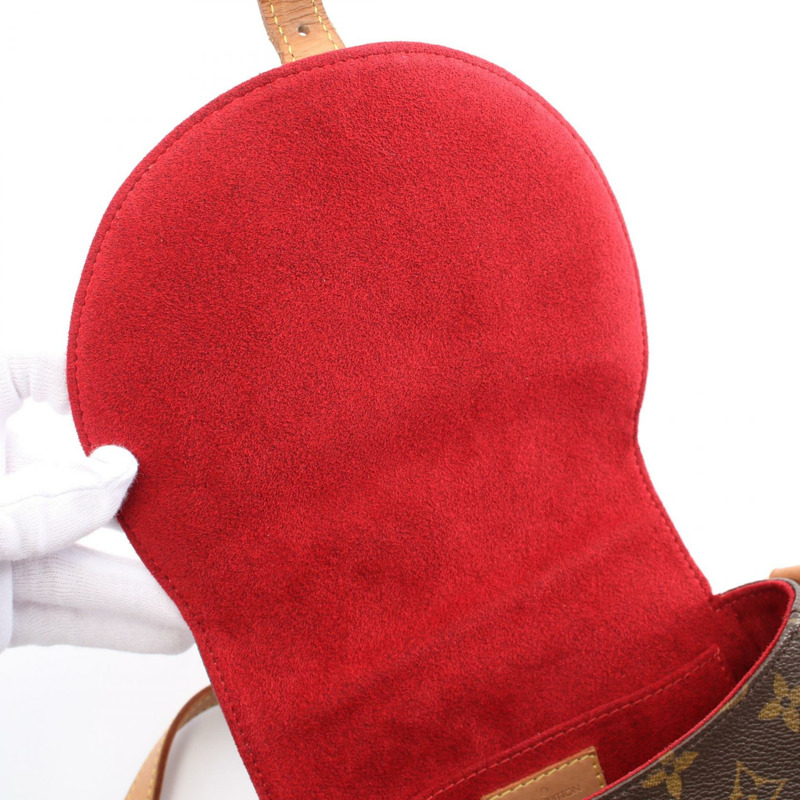 LOUIS VUITTON Tamburan 單肩包 M51179 Monogram 帆布皮革棕色二手 LV-9