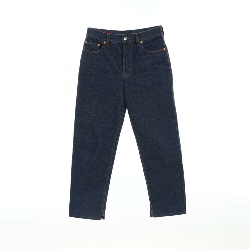 GUCCI GUCCI 標籤牛仔褲 792168 棉質海軍藍二手女款 23 碼-0