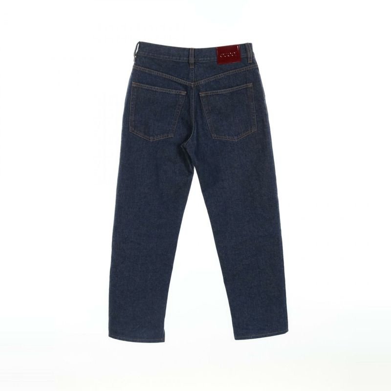 GUCCI GUCCI 標籤牛仔褲 792168 棉質海軍藍二手女款 23 碼-1