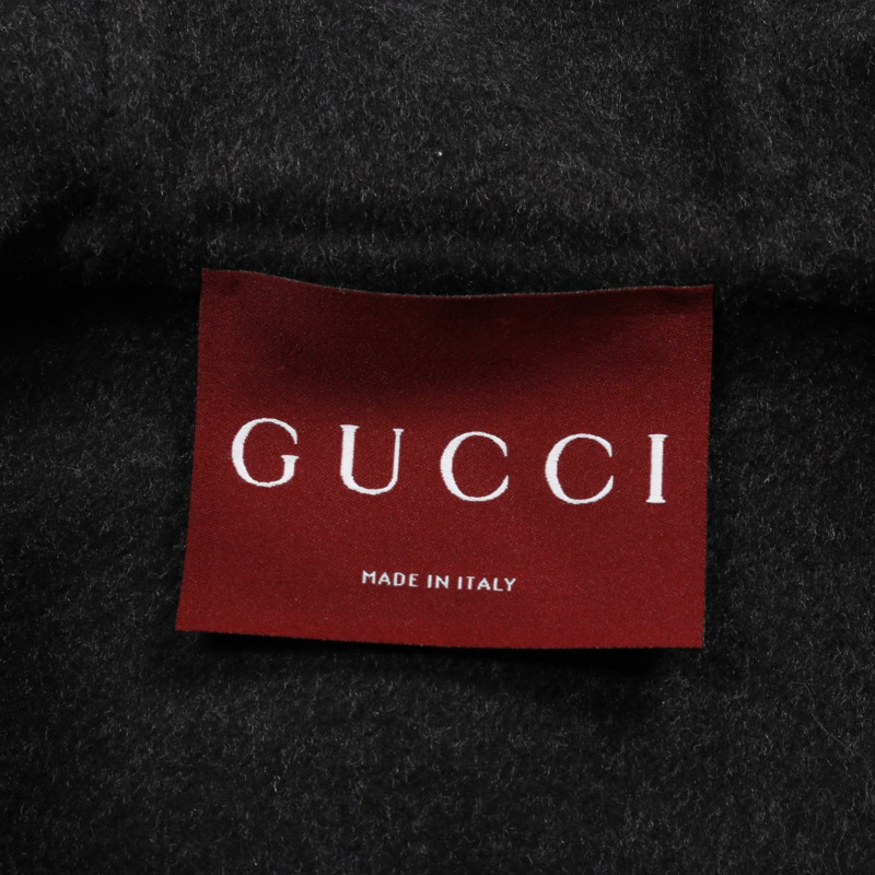 GUCCI 外套 #48 拉鍊連帽衫 795689 羊毛灰色二手男式-2