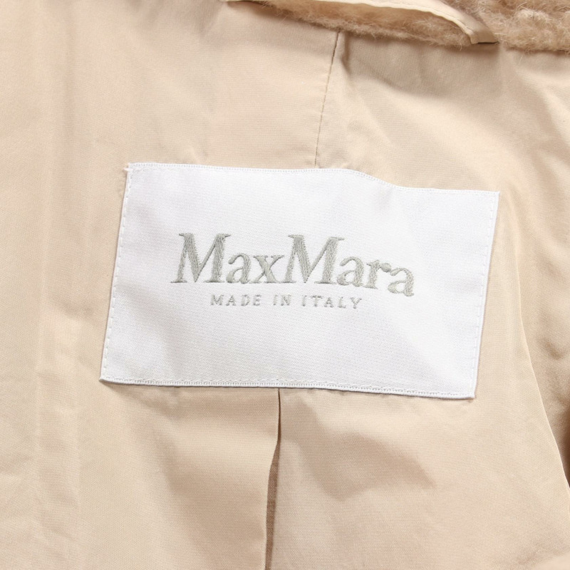 MAX MARA GATTO 泰迪熊 其他 外套 24110110316 羊毛 絲綢 羊駝毛 米色 棕色 二手 女款-2