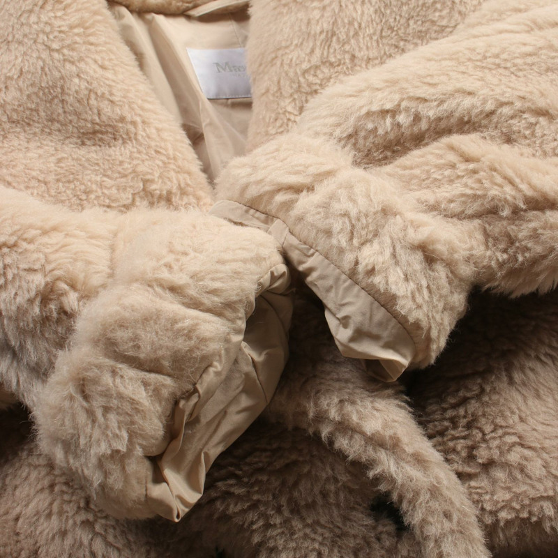 MAX MARA GATTO 泰迪熊 其他 外套 24110110316 羊毛 絲綢 羊駝毛 米色 棕色 二手 女款-5