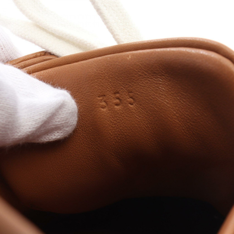 愛馬仕 (HERMES) Day Kelly 搭扣運動鞋 #35.5 222896ZJI 棕色皮革 二手 金色五金-6