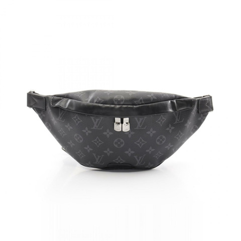 LOUIS VUITTON Discovery 腰包 PM M46035 Monogram Eclipse 帆布 黑色 二手 LV