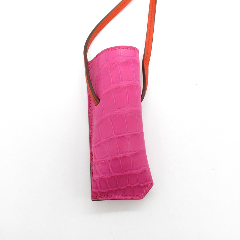 HERMES Kiss Holder Rose tyrien 其他包款 Matt 鱷魚皮 Vaux Swift 皮革 Pink Rouge Pivot-1