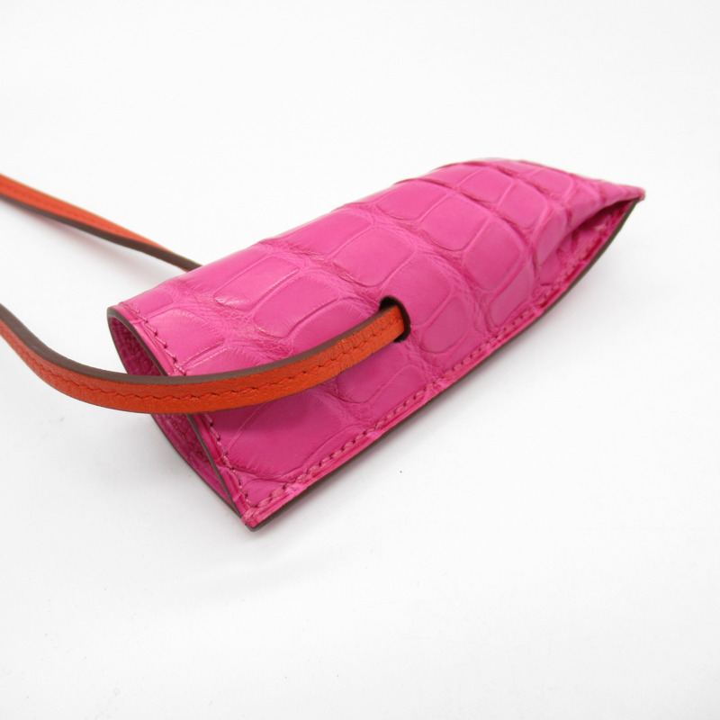 HERMES Kiss Holder Rose tyrien 其他包款 Matt 鱷魚皮 Vaux Swift 皮革 Pink Rouge Pivot-3