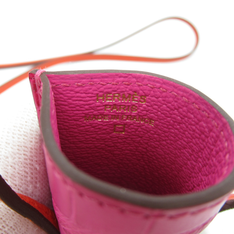HERMES Kiss Holder Rose tyrien 其他包款 Matt 鱷魚皮 Vaux Swift 皮革 Pink Rouge Pivot-5