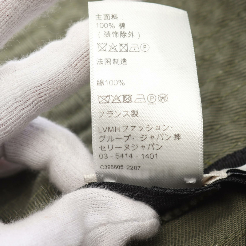 CELINE Triomphe 卡其色帆布帽，二手女款-4