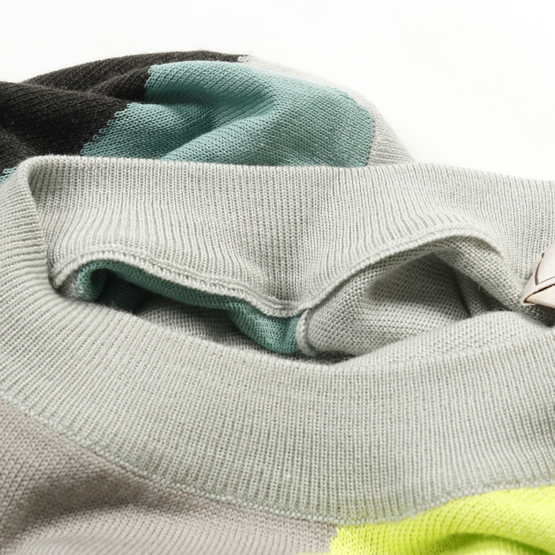 HERMES 針織毛衣 絲綢 羊絨 綠色 多色 二手 男款 M 碼-6