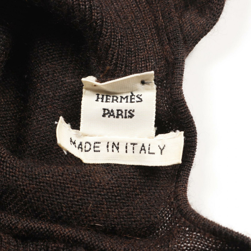 愛馬仕 Chaine Dunkel 連身裙，真絲羊絨材質，棕色，二手女款，38 碼-2