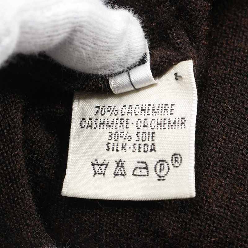 愛馬仕 Chaine Dunkel 連身裙，真絲羊絨材質，棕色，二手女款，38 碼-3