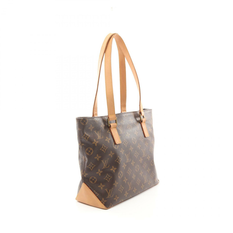 LOUIS VUITTON Cabas 鋼琴單肩包 M51148 Monogram 帆布皮革棕色二手-1
