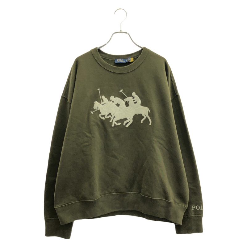 POLO RALPH LAUREN Heard Cn Po-Long 運動衫 棉質 卡其色 二手 男女通用-0