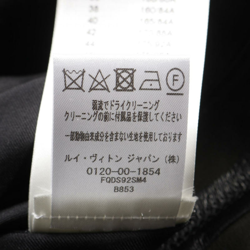 路易威登 (LOUIS VUITTON) RW241WA SM4 FQDS92 羊毛真絲混紡黑色連身裙,二手女款,尺寸 38。-4