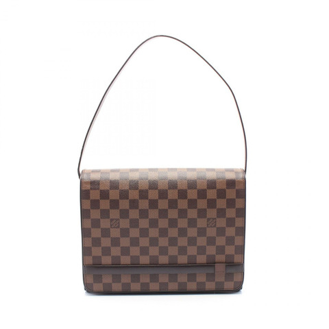 LOUIS VUITTON Tribeca Carre 單肩包 N51161 Damier 帆布 Ebene 二手女式