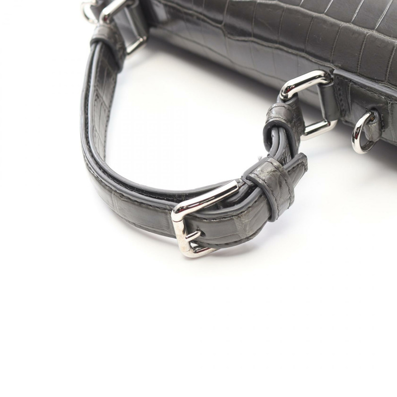 DOLCE & GABBANA 手袋 異國皮革 皮革 灰色 多色 二手 女士-4