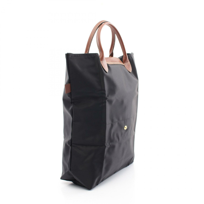 Longchamp Le Pliage Original M 購物袋手提包 10168089001 織物皮革黑色全新女款-1