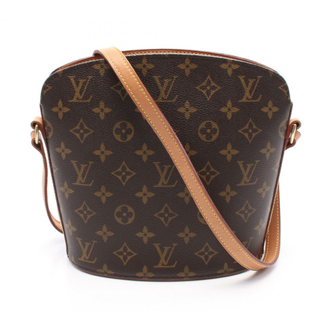 LOUIS VUITTON Drouot 單肩包 M51290 Monogram 帆布 棕色 二手 女士 LV