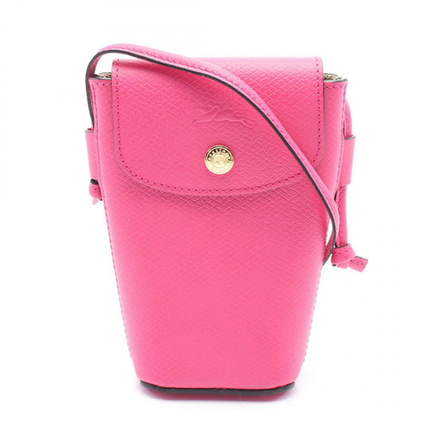 Longchamp Epuree 智慧型手機保護套 斜背包 肩背包 皮革 粉紅色 二手 女款