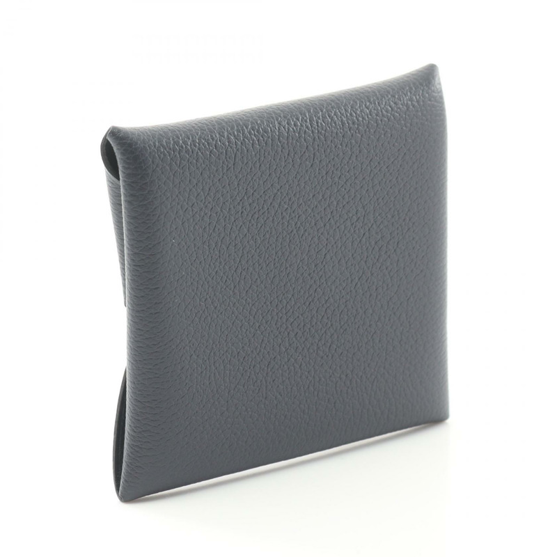 HERMES Bastia 零錢包 B Evercolor 皮革藍色 nuit 二手 SHW-1