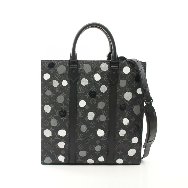 LOUIS VUITTON yayoi kusama Sac Plat 托特斜背包 M46404 ecripse dots 二手-0