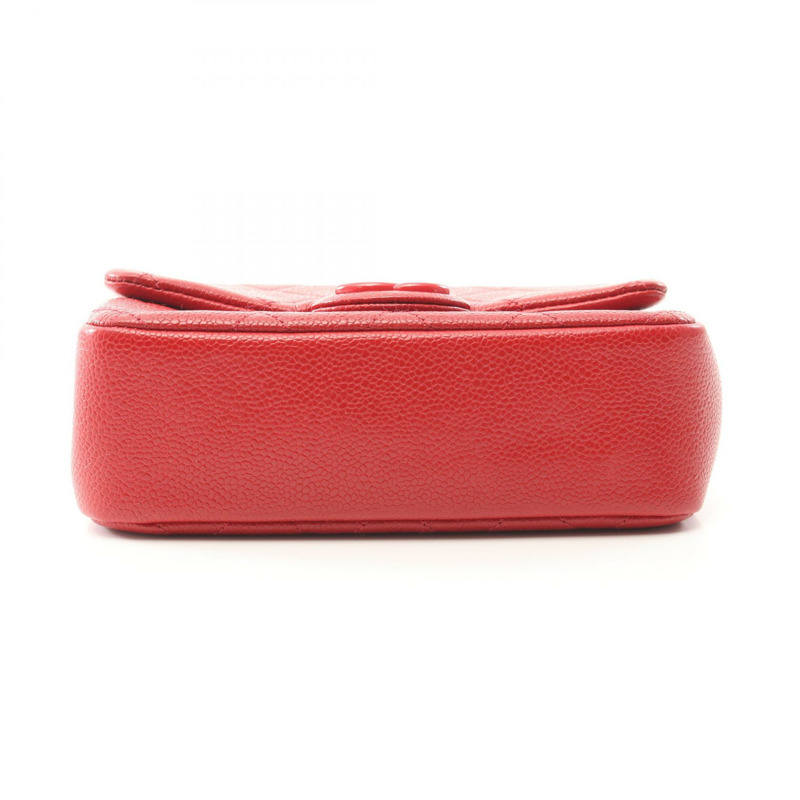 香奈兒 (CHANEL) 菱格紋鏈條肩背包，紅色，二手，女士 CC-7