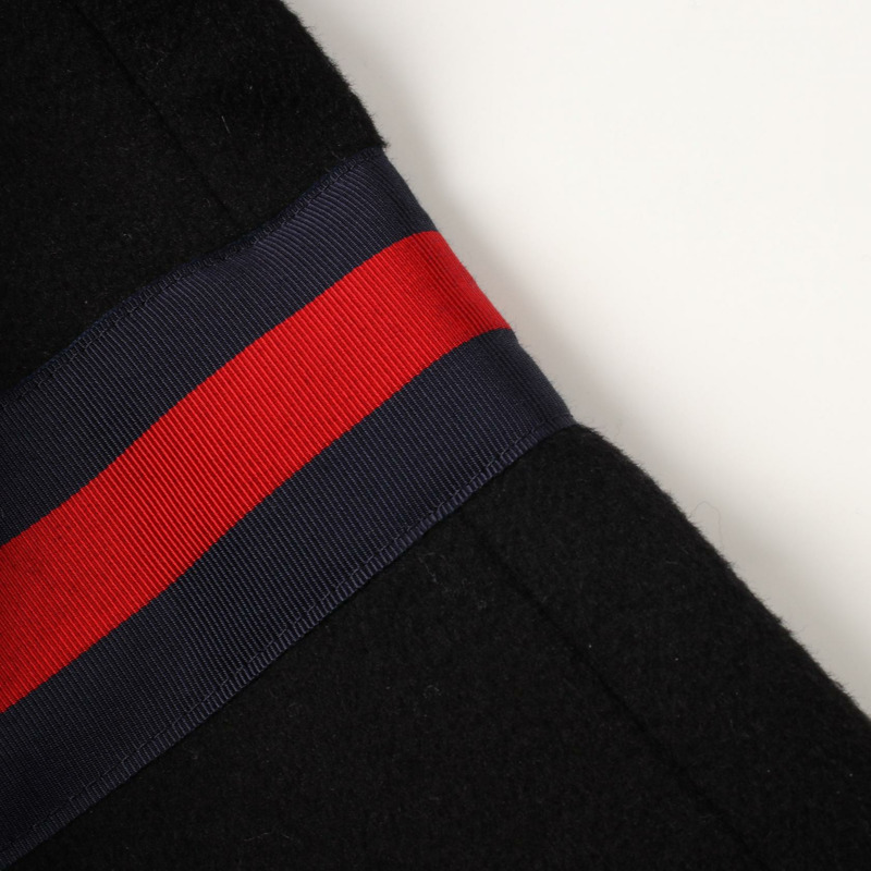 GUCCI 羅緞織帶領結，搭配珍珠紐扣，其他款式外套 448610 羊毛 黑色 二手 女款-8