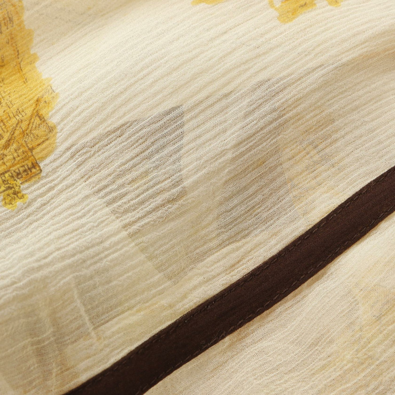 愛馬仕真絲襯衫上衣，橘色、黑色、米色，二手女款，42碼-4