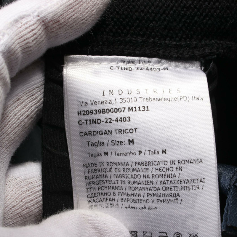 MONCLER 開襟衫 9B00007 羊毛 黑色 二手 女款-4