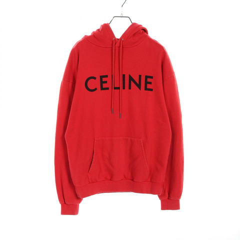 CELINE 棉質羊毛連帽衫 連帽衫 2Y321670Q 棉 紅色 二手 男裝