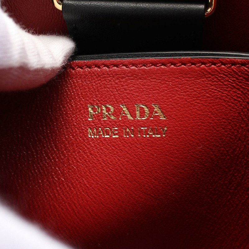 PRADA SAFFIANO CUIR C 手提肩斜背包 1BA212 皮革 黑色 二手-3
