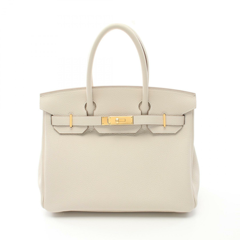 HERMES Birkin 30 手提包 W Togo 皮革 craie 二手 GHW-0