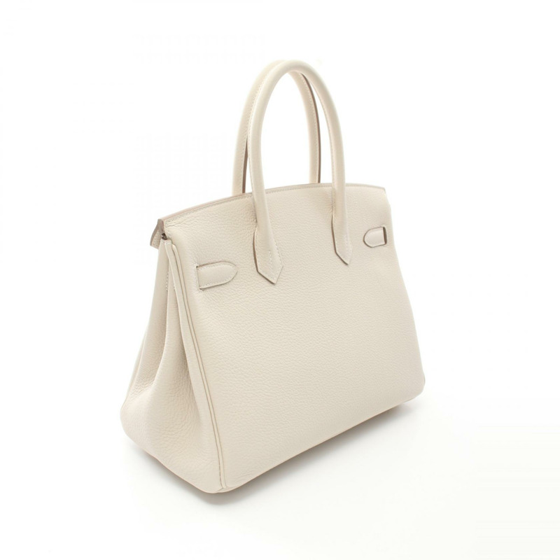 HERMES Birkin 30 手提包 W Togo 皮革 craie 二手 GHW-1