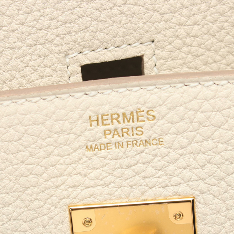 HERMES Birkin 30 手提包 W Togo 皮革 craie 二手 GHW-3