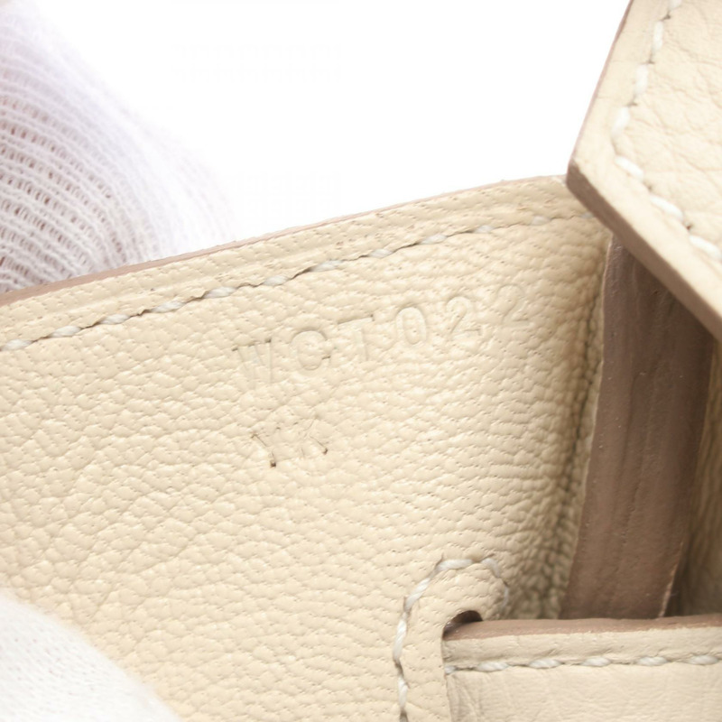 HERMES Birkin 30 手提包 W Togo 皮革 craie 二手 GHW-4