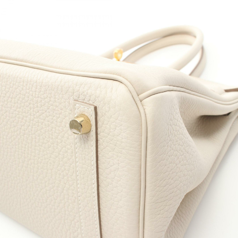 HERMES Birkin 30 手提包 W Togo 皮革 craie 二手 GHW-6